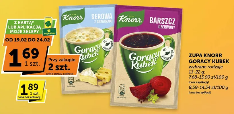 Zupa gorący kubek barszcz czerwony promocja w Groszek