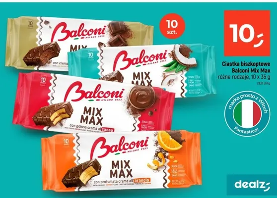 Ciastka biszkoptowe Balconi Mix Max promocja w Dealz