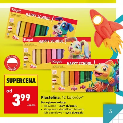 Plastelina klasyczna Kayet promocja w Biedronka