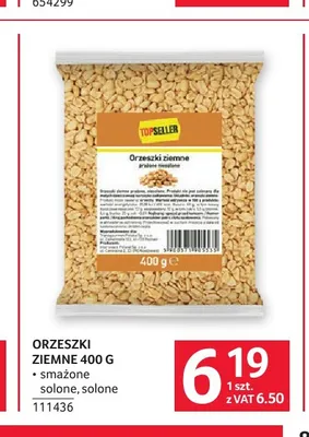 Orzeszki ziemne smażone solone Topseller promocja w Selgros