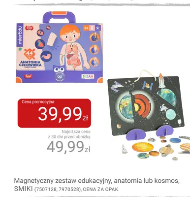 Magnetyczny zestaw edukacyjny anatomia Smiki promocja w Smyk