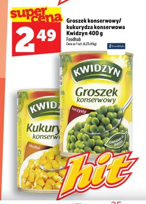Groszek konserwowy Kwidzyn promocja w TOPAZ