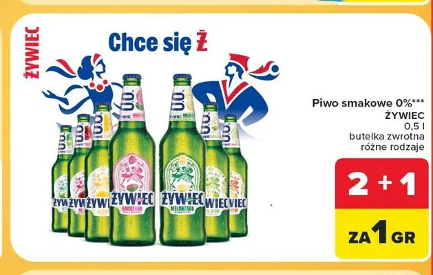 Piwo bezalkoholowe Żywiec Lemon promocja w Carrefour Market