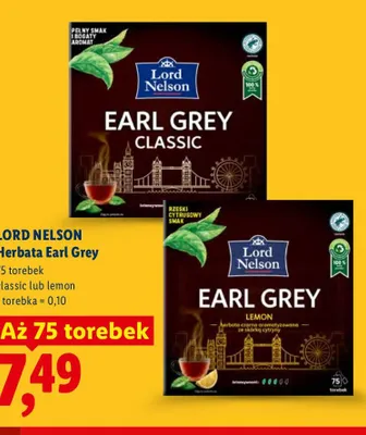 Herbata ekspresowa Lord Nelson Earl Grey Classic promocja w Lidl