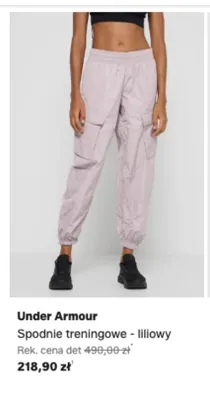Spodnie treningowe Under Armour liliowy promocja w Lounge by Zalando