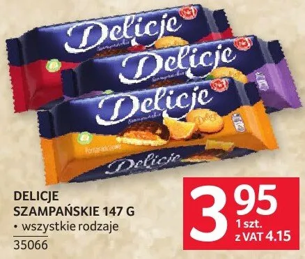 Delicje szampańskie 147g wszystkie rodzaje 35066 promocja w Selgros