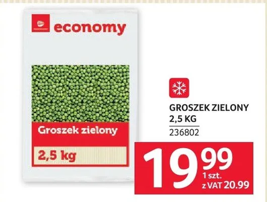 Groszek zielony 2,5 KG promocja w Selgros