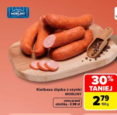 Kiełbasa śląska z szynki Morliny promocja w Carrefour Market