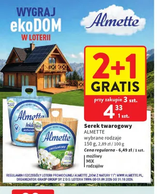 Serek twarogowy Almette śmietankowy promocja w Intermarche