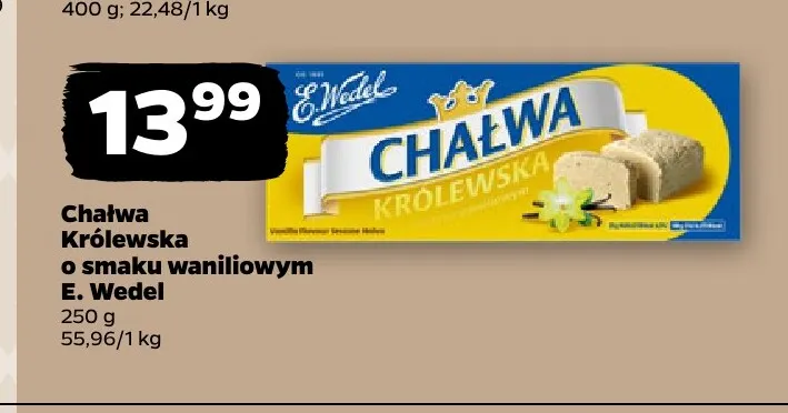 Chałwa Królewska o smaku waniliowym promocja w Netto
