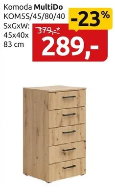 Komoda Multido KOMS5/45/80/10 promocja w Black Red White