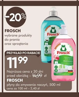 Płyn do zmywania naczyń Frosch promocja w Super-Pharm