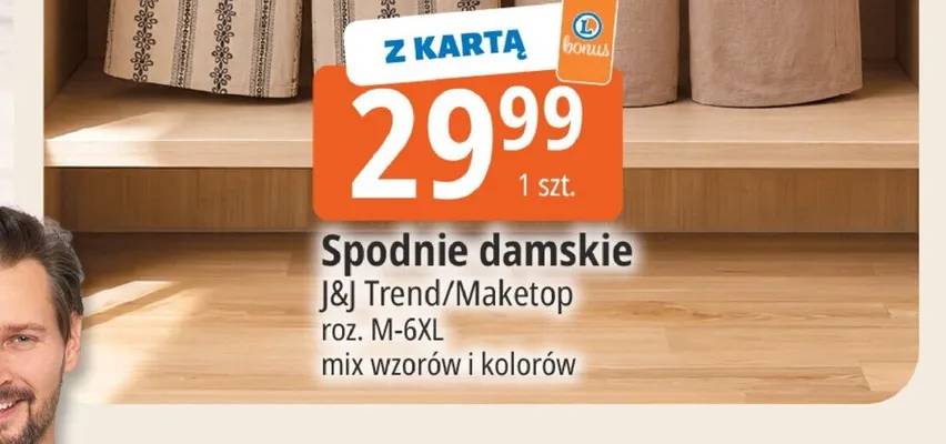 Spodnie damskie J&J Trend/Maketop roz. M-6XL promocja w Leclerc