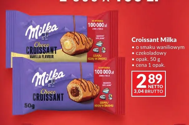 Croissant Milka o smaku waniliowym promocja w Makro