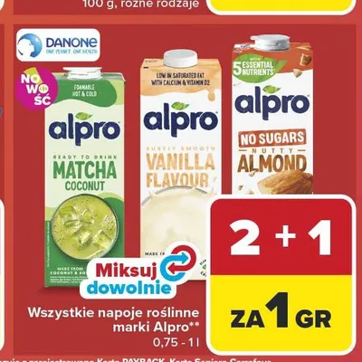 Napoje roślinne ALPRO promocja w Carrefour