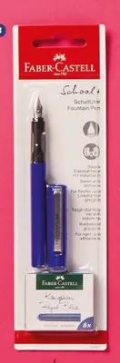 Pióro wieczne Faber-Castell School+ z 6 nabojami promocja w Biedronka