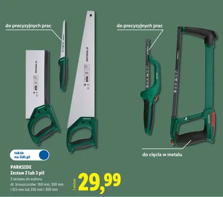 Zestaw pił Parkside 3-pak promocja w Lidl