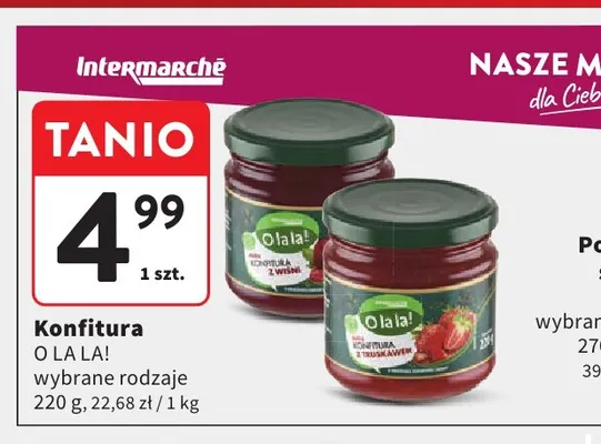 Konfitura z truskawek O la la! promocja w Intermarche