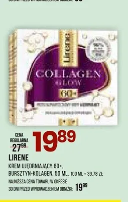 Krem ujędrniający 60+ Bursztyn-Kolagen Lirene promocja w Drogerie Natura