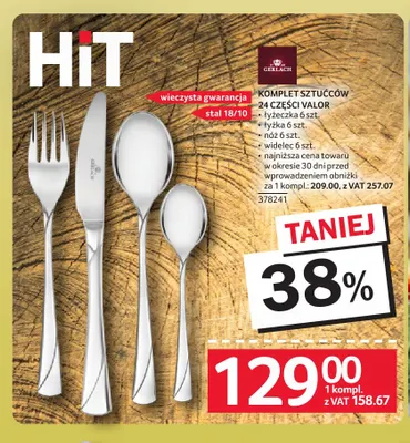 Komplet sztućców 24 części Valor Gerlach promocja w Selgros