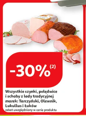 Szynki, polędwice i schaby z lady tradycyjnej promocja w Auchan