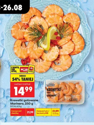 Krewetki gotowane Marinero promocja w Biedronka