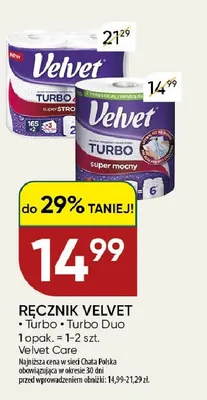 Ręcznik Velvet Turbo Duo promocja w Chata Polska