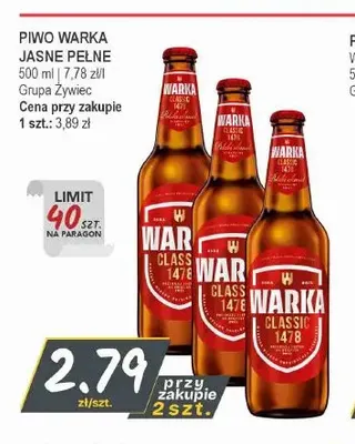 Piwo Warka promocja w Słoneczko