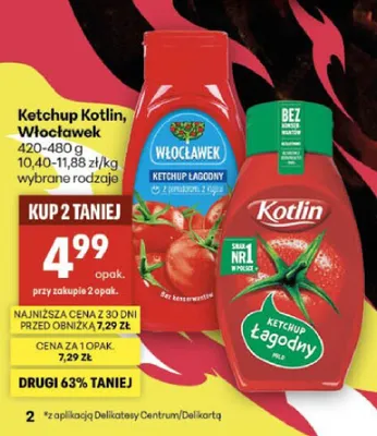 Ketchup Włocławek łagodny promocja w Delikatesy Centrum