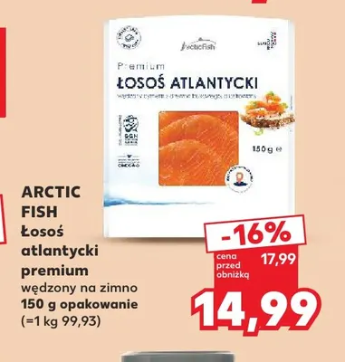 Łosoś atlantycki premium wędzony na zimno Arctic Fish promocja w Kaufland