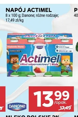 Napój jogurtowy Actimel 8-pak promocja w Stokrotka