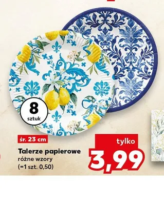 Talerze papierowe śr. 23 cm promocja w Kaufland