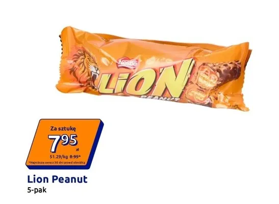 Baton Lion Peanut Nestlé 5-pak promocja w Action