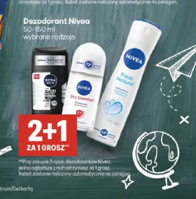Dezodorant damski Nivea Fresh Natural promocja w Delikatesy Centrum