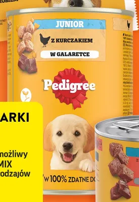 Karma dla psów mokra Pedigree Junior z kurczakiem w galaretce promocja w Intermarche