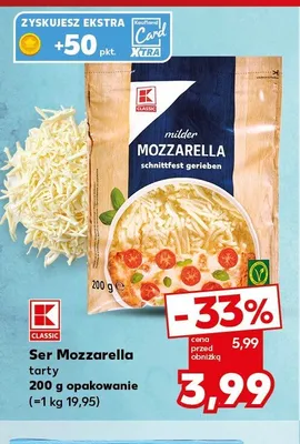 Ser Mozzarella tarty K-Classic promocja w Kaufland