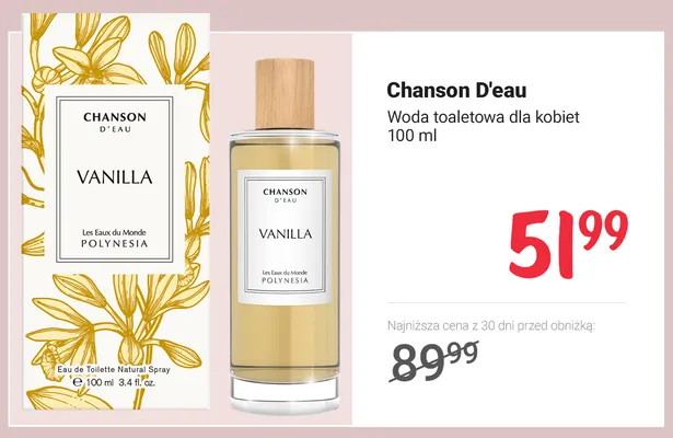 Woda toaletowa dla kobiet Chanson D'eau promocja w Rossmann