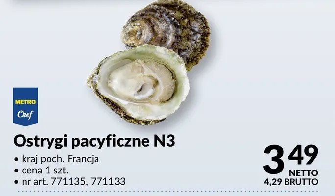 Ostrygi pacyficzne N3 promocja w Makro