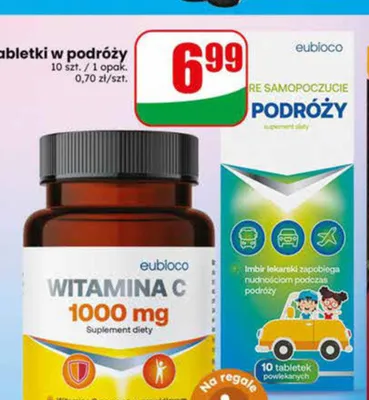 Tabletki w podróży eubioco promocja w Dino