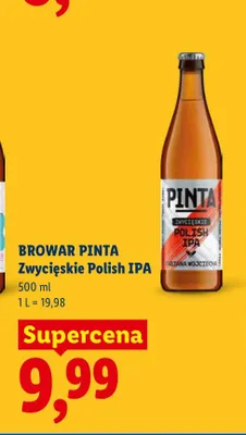 Piwo Browar Pinta Zwycięskie Polish IPA promocja w Lidl