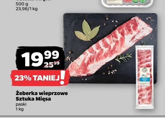 Żeberka wieprzowe Sztuka Mięsa promocja w Netto