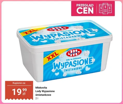 Lody Wypasione śmietankowe Mlekovita promocja w Dino