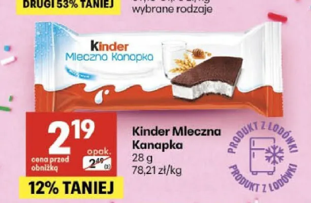Kinder Mleczna Kanapka promocja w Delikatesy Centrum