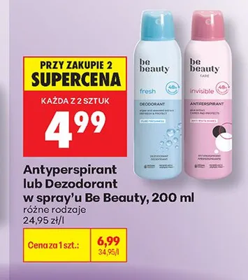 Antyperspirant w sprayu Be Beauty Invisible promocja w Biedronka
