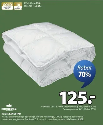 Kołdra SANDSTAD promocja w Jysk