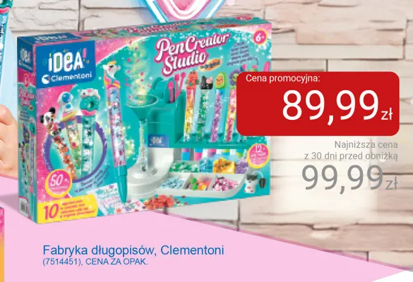 Fabryka długopisów Clementoni Pen Creator Studio promocja w Smyk