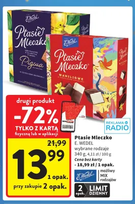 Ptasie Mleczko waniliowe promocja w Intermarche