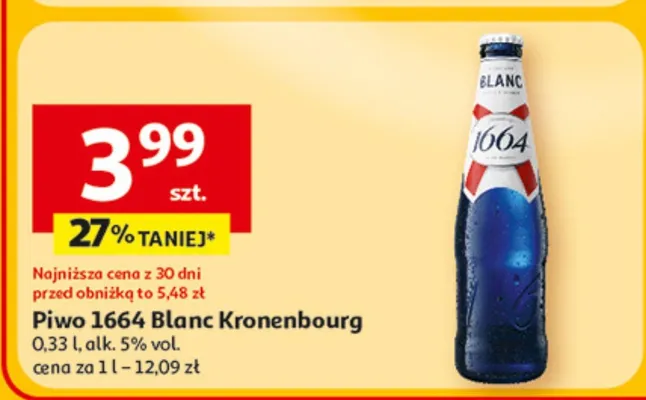 Piwo 1664 Blanc Kronenbourg promocja w Auchan