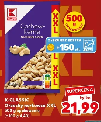 Orzechy nerkowca K-Classic promocja w Kaufland