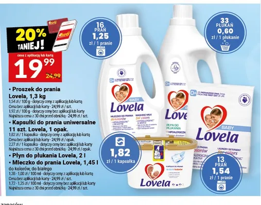Kapsułki do prania uniwersalne Lovela 11szt. 1 opak. promocja w Twój Market